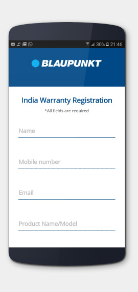 Blaupunkt India Warranty Management App