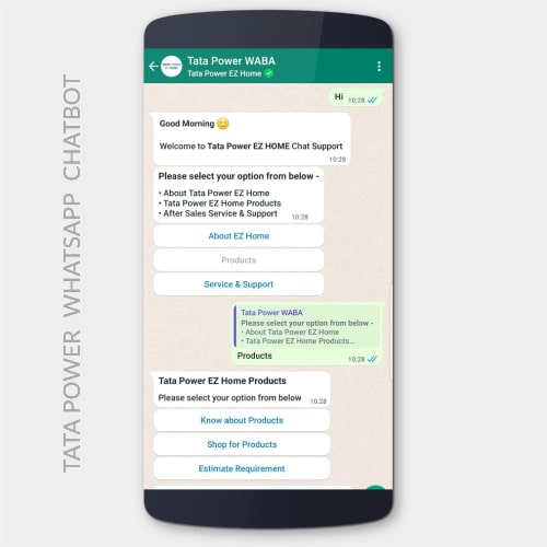 Tata Power Customer Support Whatsapp Chatbot